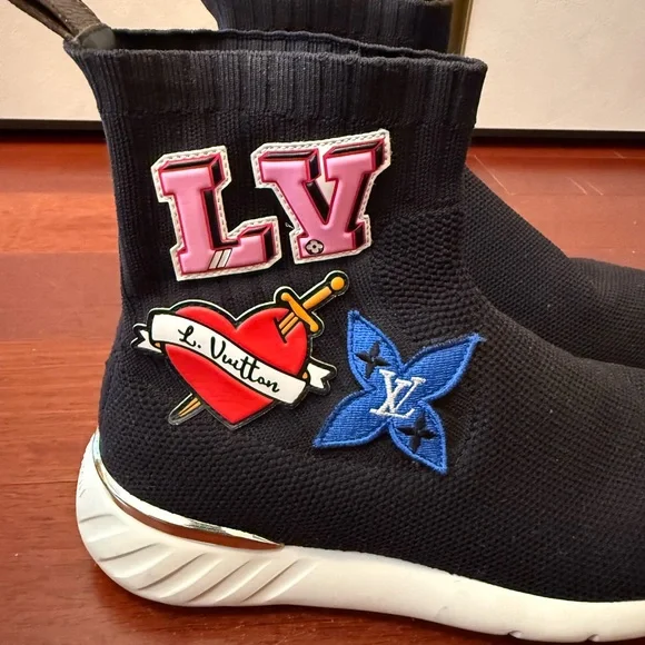 Louis Vuitton Black and Blue Sneakers - Picture 2 of 7